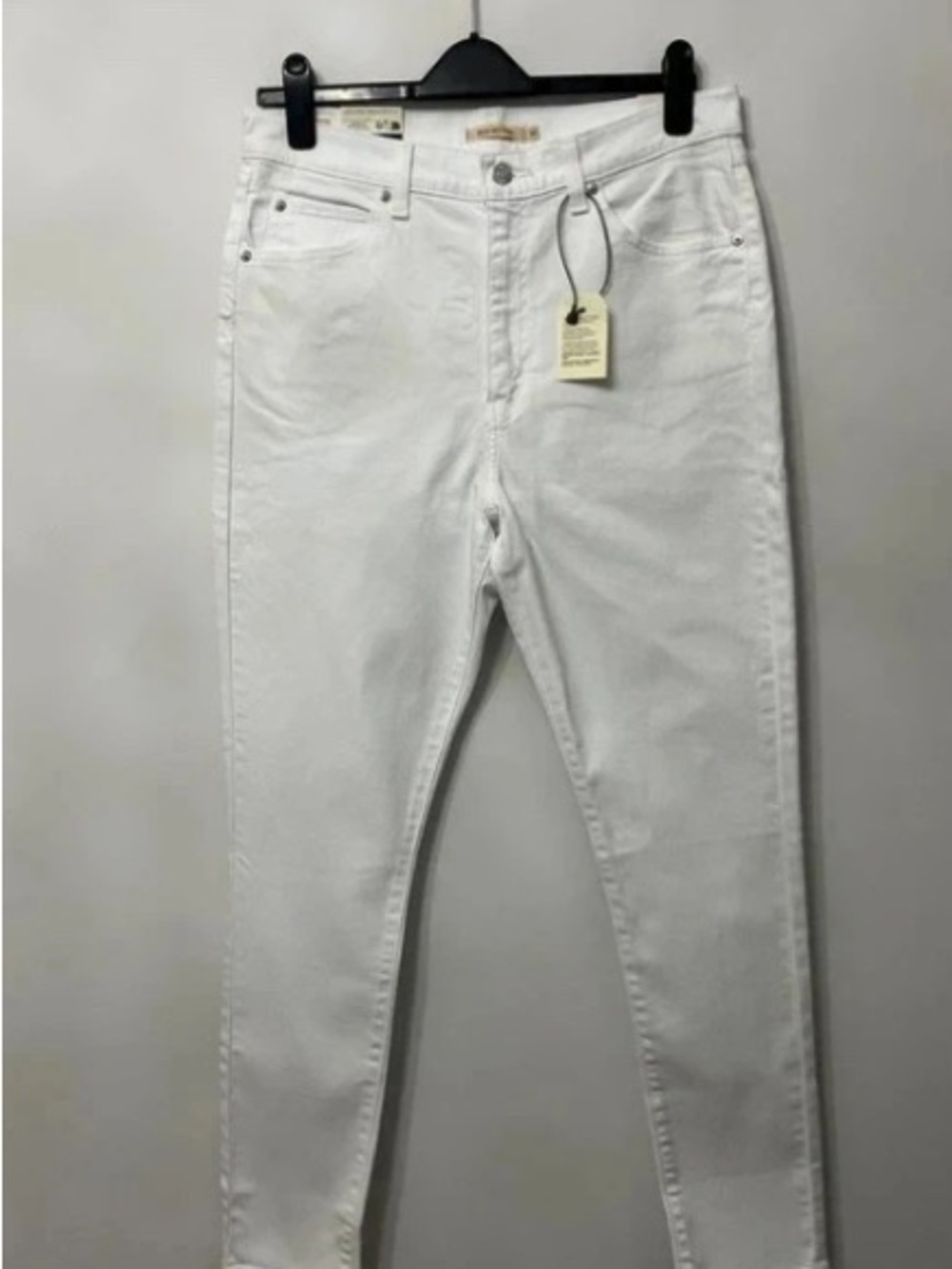 Men's White Slim Jeans - Classic Five-Pocket Style